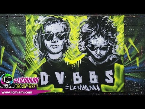 2014 LIC MIAMI FESTIVAL - DVBBS Announcement (Live Painting by David Garibaldi)