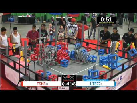 2015 VEXU Q145 - TSH2 vs UTEZ2 - 32 to 52-Division Div-VEX U-VEX Worlds 2015