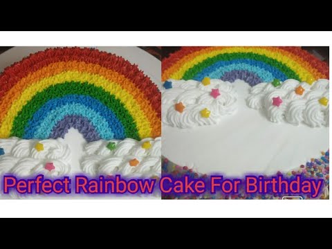 Beautiful Rainbow Cake// Aarna'S Delicious// Rainbow Cake For Birthday