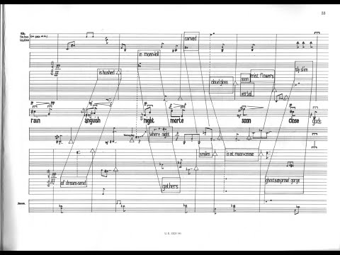 Luciano Berio - Circles for Soprano, Harp and Two Percussion (1960) [Score-Video]