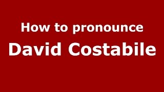 How to pronounce David Costabile