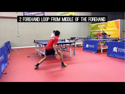 Butterfly Training Tips with Xianyao He - 2 Forehand Loop from FH, 2 Forehand Loop from the BH