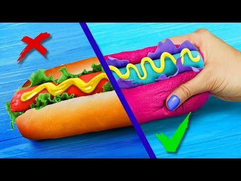 Сквиши против реальной еды! Челлендж – 8 идей