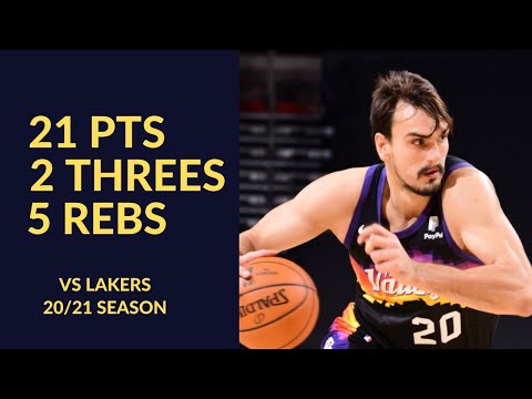 Dario Saric 21 Pts 2 Threes 5 Rebs 3 Asts Highlights vs LA Lakers | NBA 20/21 Season