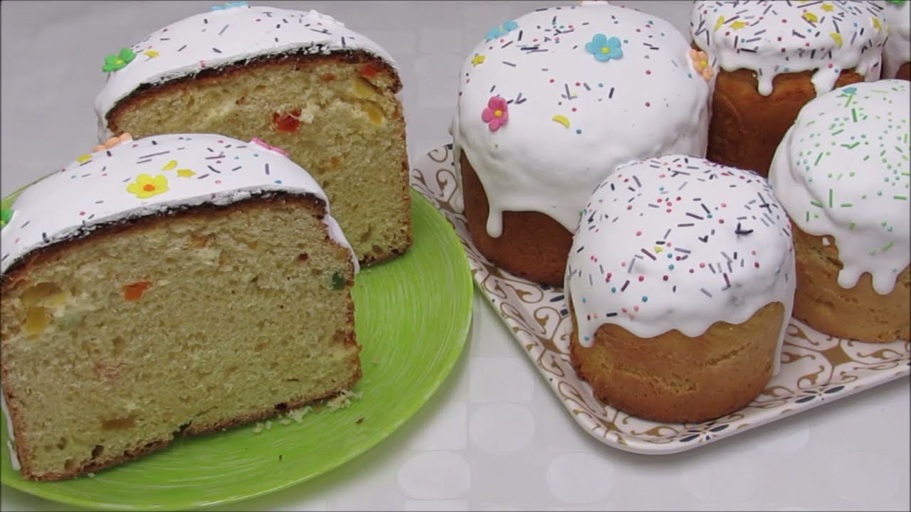 Пасхальные куличи необычного приготовления с курагой и цукатами