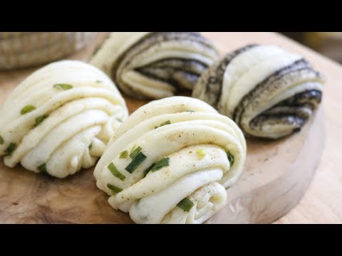 Receita de Rolinhos Cozidos no Vapor (Cebolinha e Gergelim)