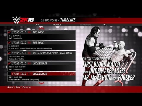 WWE 2K16 Showcase Stone Cold vs. Undertaker Fully Loaded 1999
