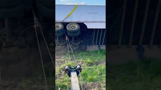 Download lagu Rolled over truck recovery. #shorts #rollover #towtrucks #semitruck mp3