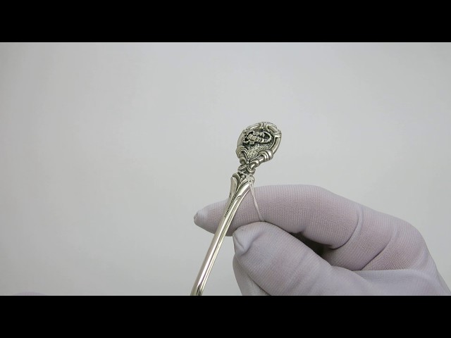 Серебряная ложка знак зодиака "Скорпион" 96лт Видеообзор