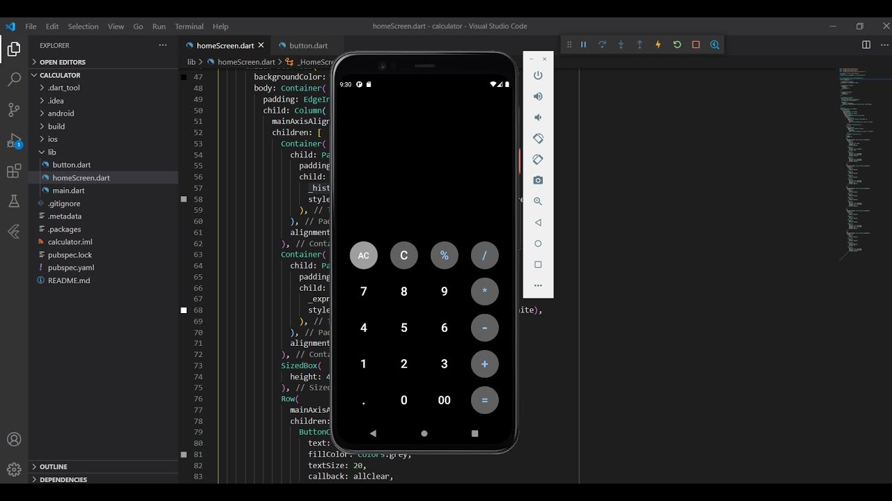 Flutter - Calculator App -Speed Code