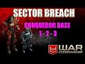 War Commander Sector Breach Conqueror base 1-2-3 Fast / Free Repair .