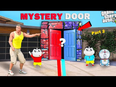 GTA V : Franklin & Shinchan vs Bluechan😱Mystery Door Revenge Challenge🔥Part 5 ! తెలుగులో