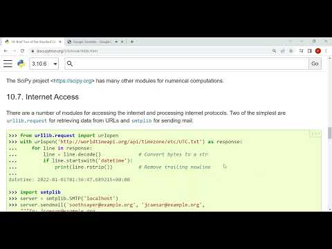 Python Tutorial  Part: 10 Brief Tour of the Standard Library