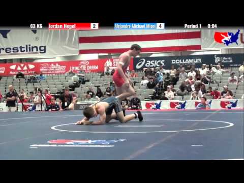 Jordan Hegel vs. Alejandro Michael Mioni at 2013 Junior Nationals - FILA - GR