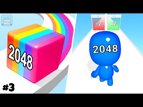 Jelly Run 2048 | Man Runner 2048 | All Levels Gameplay | Android, iOS | Satisfying Mobile Games #3