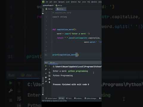 Python Tutorial Capitalize Paragraph First Letters Like A Pro 🚀 Python Coding Hranupprogramming