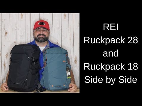 REI Ruckpack 28 and Ruckpack 18 Side by Side