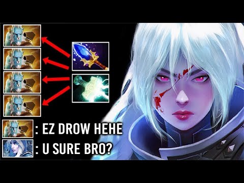 Frost Electric Split Arrow Drow Ranger vs PL Crazy Illusion Melt Epic Late Game Fights WTF Dota 2