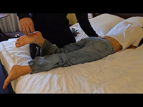 Diana's ticklish afternoon (socks to barefoot, sides tickling) 