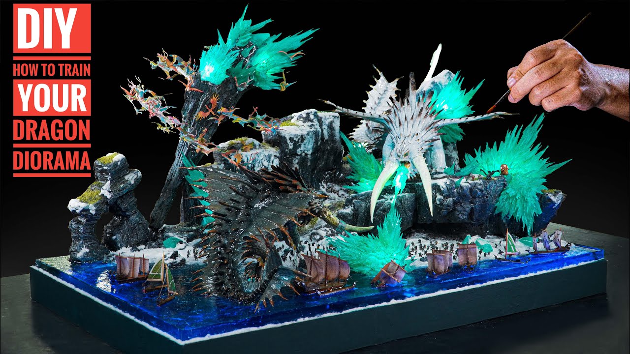 I Built an EPIC How to Train Your Dragon Diorama with Polymer Clay