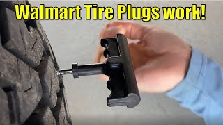 How To Plug A Flat Tire with cheap Walmart tools | Fix a Flat Tire