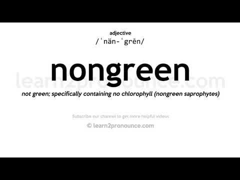 Pronunciation of Nongreen | Definition of Nongreen