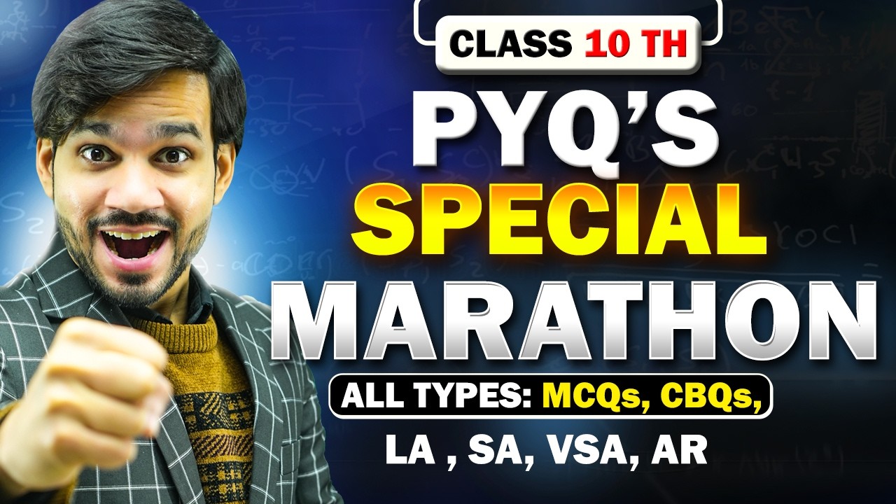 Class 10 Board Exam 2026: Full Revision in One Video! 🔥 PYQs Marathon