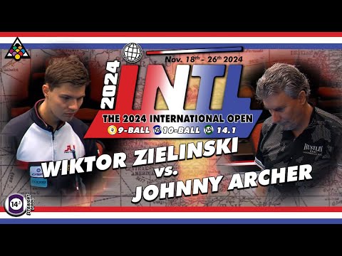 14.1 Straight Pool - Wiktor Zielinski vs Johnny Archer - 2024 International Open Straight Pool