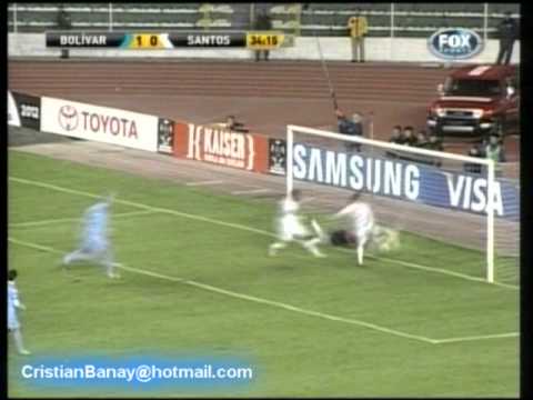 Bolivar 2 Santos 1 Copa Libertadores 2012 Los goles Partido de Ida