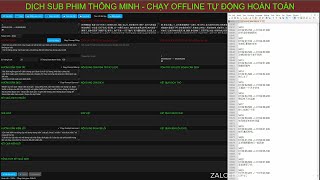 Tool dịch phụ đề phim OFFLINE: tự tóm tắt- chuẩn xưng hô.