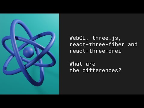 WebGL, three.js, react-three-fiber and react-three-drei - What are the differences?