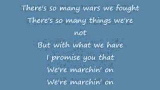 one republic feat. timbaland - marchin&#39; on (Lyrics)