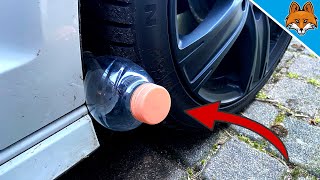 If someone puts a PLASTIC BOTTLE on your TIRE call