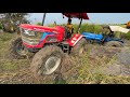 Stunts In Mud Sonalika 60 Stuck In Mud Badly Pulling By Mahindra Arjun NOVO 4x4 Tractor