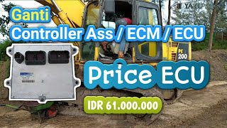 Ganti Controller / ECM / ECU di Unit Excavator PC 200-8 Komatsu