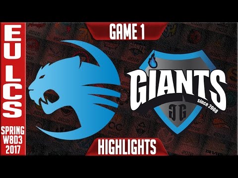 Roccat vs Giants Game 1 Highlights - EU LCS W8D3 Spring 2017 - ROC vs GIA G1