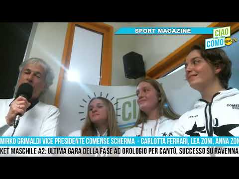 A Sport magazine oggi ci sono i gioielli del fioretto della Comense scherma: Carlotta, Lea ed Anna