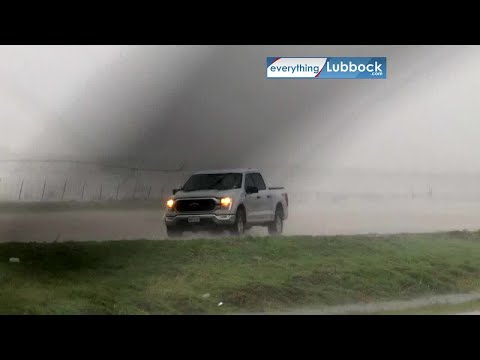 Flooding on Highway 87 near Tahoka, Texas