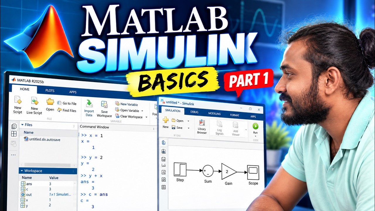 Matlab Simulink Workspace & Command Window බාවිතය සිංහල Tutorial
