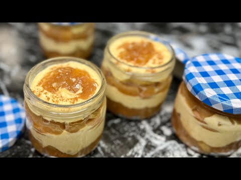 Apple tiramisou with homemade topping