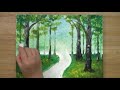 Couple Walking In Forest Coton Tige Technique De Peinture