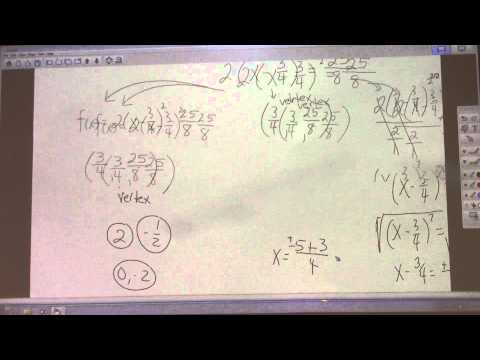 Completing the Square end 9/14/15 - Video I
