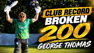 200 NOT OUT!! 🤯 George Thomas Makes TBCC History | Three Bridges vs Roffey