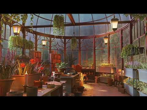 Greenhouse Ambience - Rain on Window Sounds for Sleep, Study and Relaxation | 3 Hours