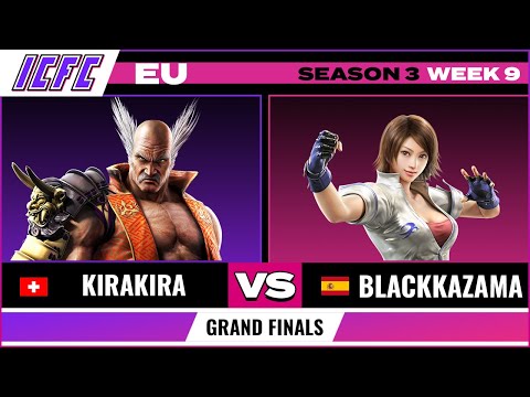 Blackkazama (Asuka) vs Kirakira (Heihachi, Zafina, Katarina, Eliza) - Grand Finals ICFC EU S3 Week 9