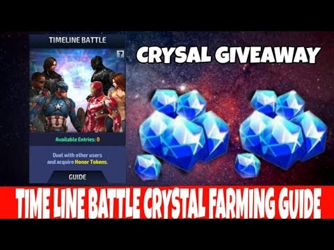 Crystal giveaway| Crystal farming guide from timeline battle - marvel future fight