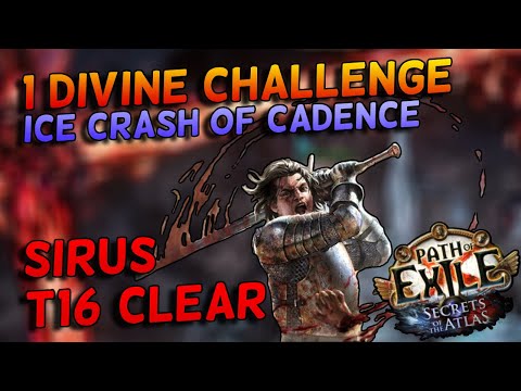 GIGA AOE Clear! Ice Crash of Cadence Slayer - 1 Divine Challenge | Path of Exile 3.26