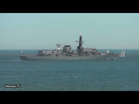 HMS KENT F78 IN PLYMOUTH SOUND UNDERGOING FOST - 12th July 2022