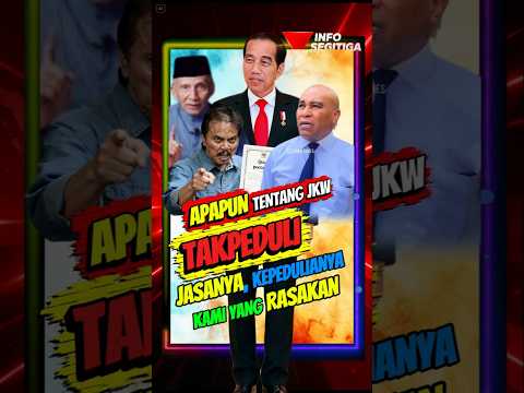 HARU! Tokoh Indonesia Timur Sebut Kami Tak Peduli Fitnah ke Jokowi, Jasanya Sangat Nyata #viral