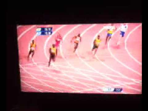 200m men final usain bolt, yohan Blake and weir